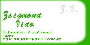 zsigmond vido business card